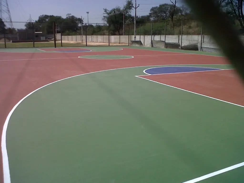 Epoxy Sports Flooring installation in industrial factory – Chem Coats
